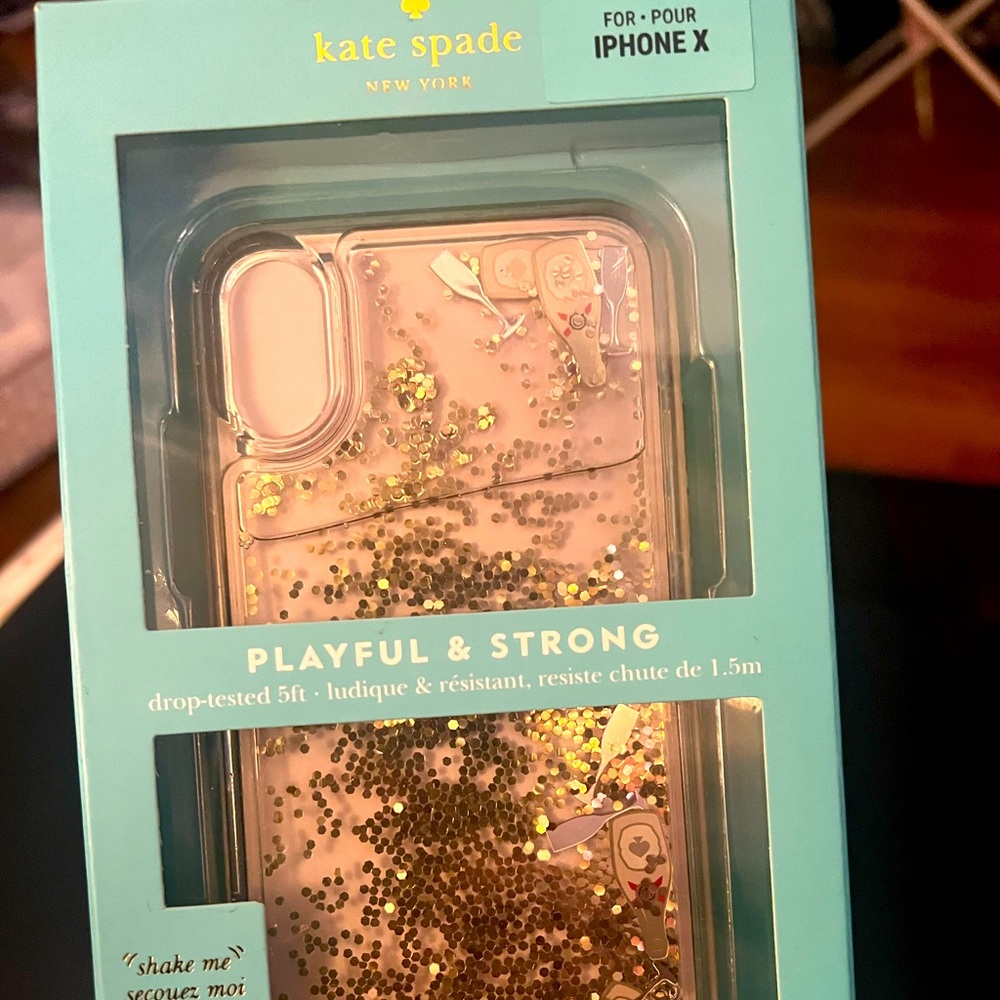 Champagne 🍾 Liquid Glitter iPhone X Case
